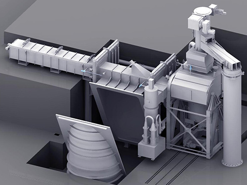 Compact vacuum induction degassing and pouring (VIDP) furnace